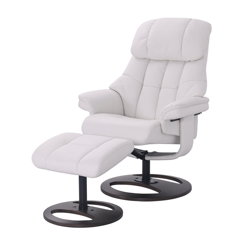 Upholstered Swivel Recliner With Ottoman - 360° Swivel