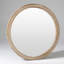 Miroir mural rond rond avec cadre en rotin tissé, miroir décoratif rustique moderne pour meuble-lavabo de salle de bain avec fixation murale facile