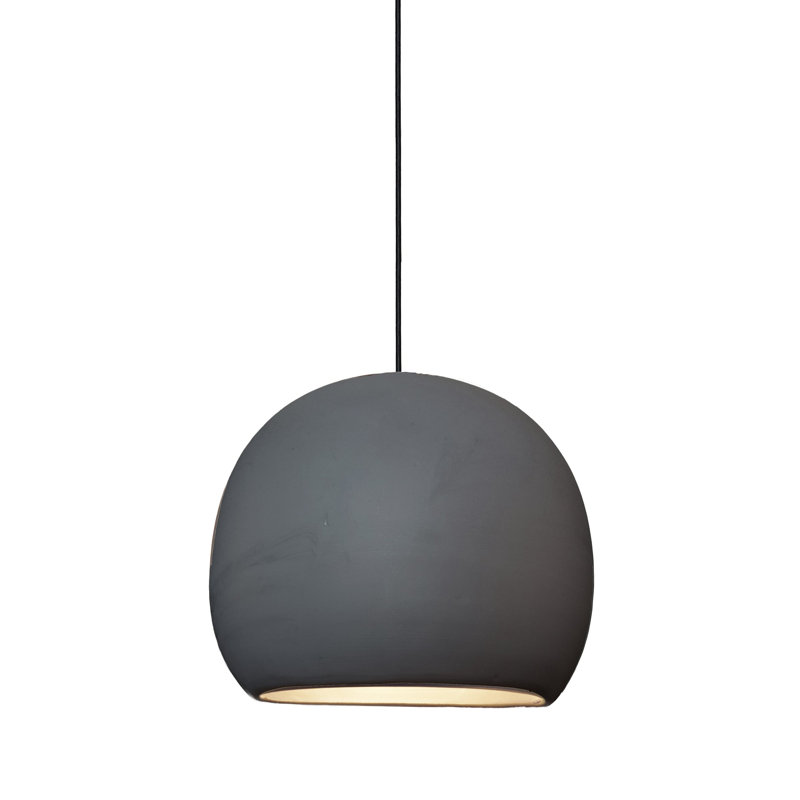 Luminaire suspendu 1 lumière, Noir, Noir mat, 104" H x 12" W x 12" D