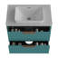 Meuble-lavabo polyvalent avec lavabo en céramique et rangement spacieux-1825040987