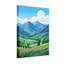 Paysages pittoresques et urbains avec montagnes vertes et vertes-841115256