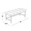 Banc en métal noir et similicuir blanc-1287411820