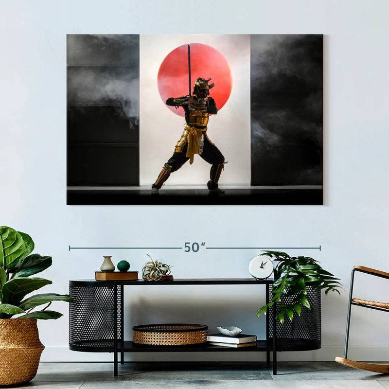 Leisha Samurai Fighting Stance, 34" H x 51" W