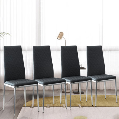 Bernovich PU Upholstered Metal Side Chair