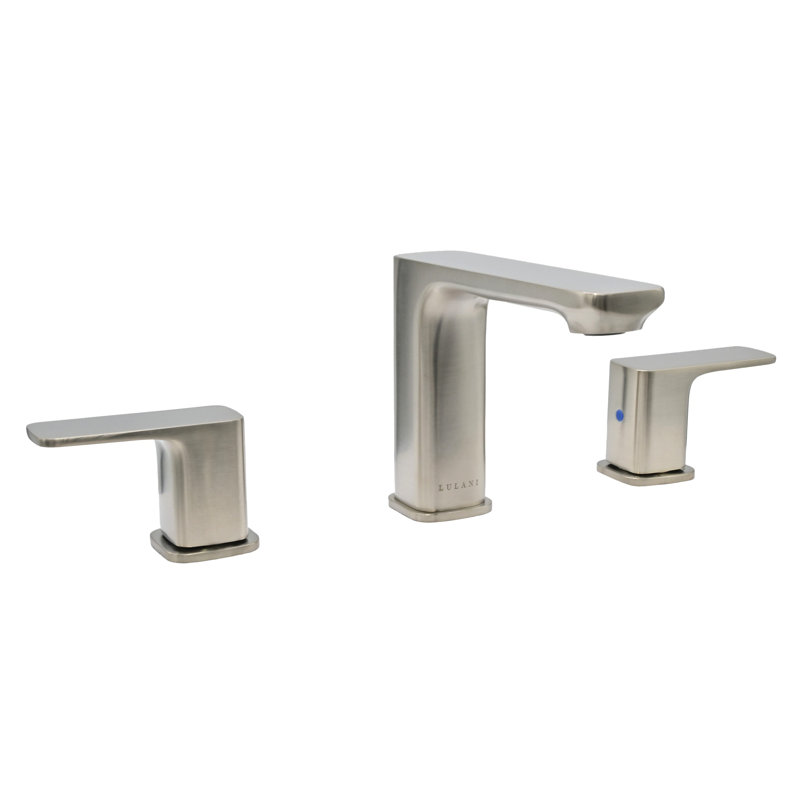Lulani Widespread Bathroom Faucet with Drain Assembly, Brushed Nickel