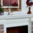 White Solid Wood Electric Fireplace