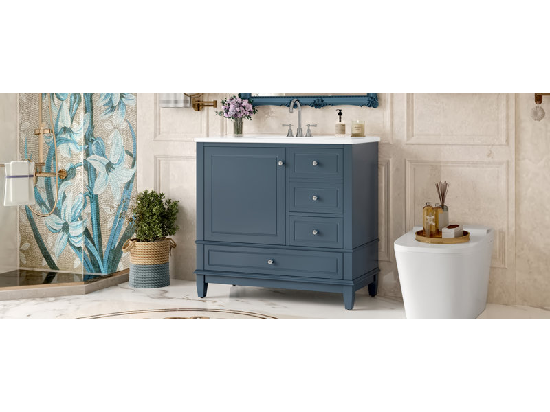 Meuble-lavabo 36 po avec lavabo en céramique