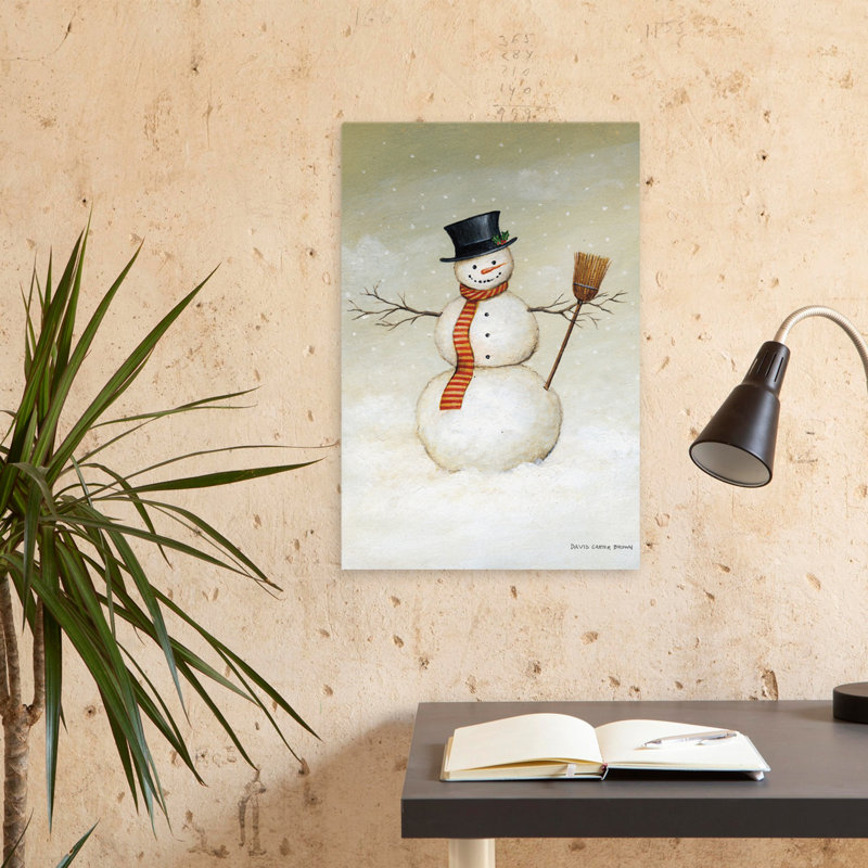 Pont des bonhommes de neige, art populaire de Noël, H 24 po x l 16 po