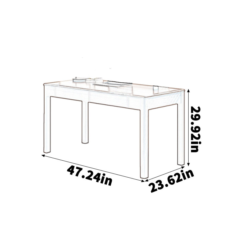 Bureau d'écriture Hutter, H 29,92 po x l 47,24 po x P 23,62 po