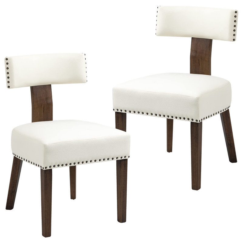 19.88'' H Fabric Upholstered Side Chair, Beige, 6