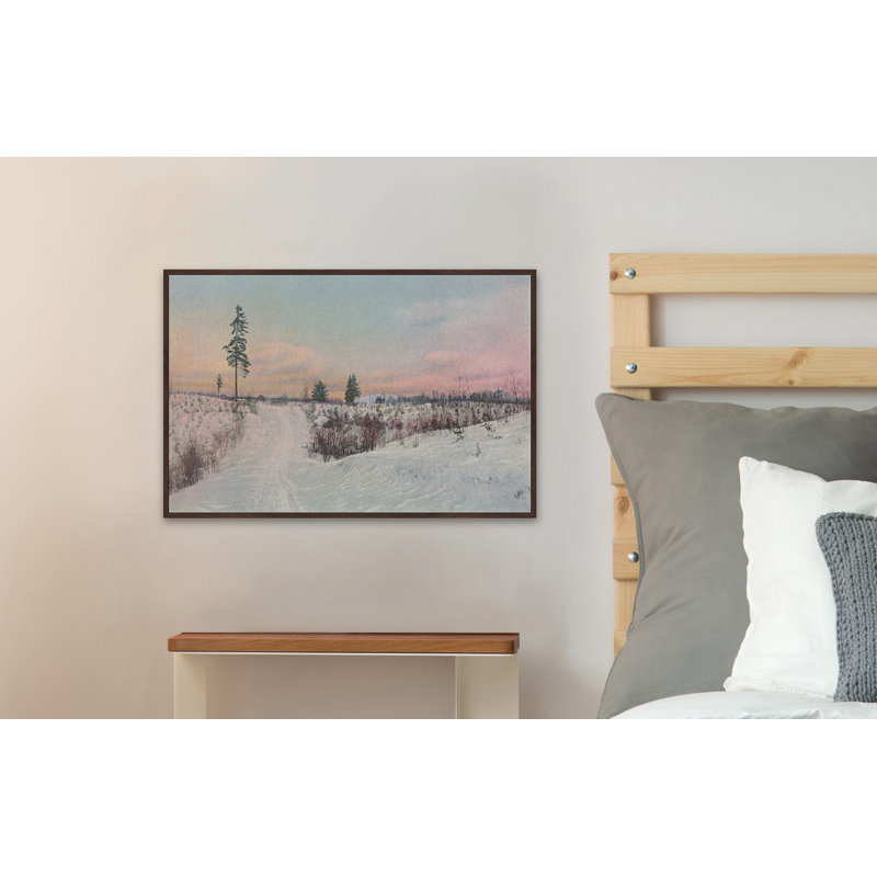 Snow Scene - Reproduction de photo sur toile encadrée, 40 po x 60 po
