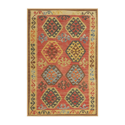 Tapis gris/brun/crème contemporaine