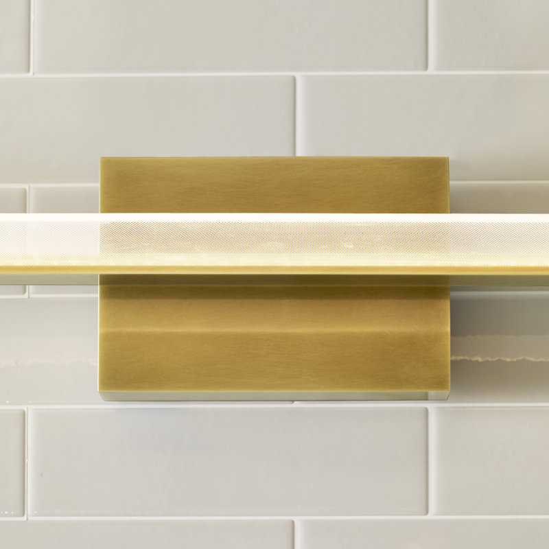 Span 1 - Light LED Bath Bar, 3000, Plated Brass
