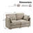 59" Upholstered Modern Loveseat Modular Sofa-1170680362