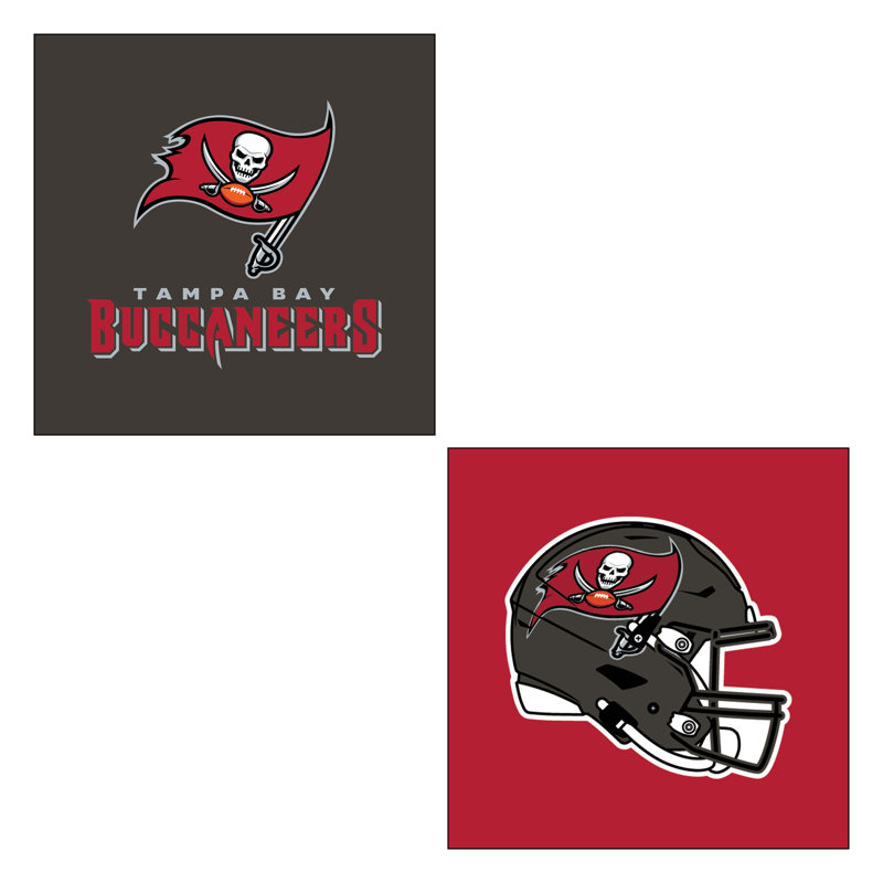 Tampa Bay Buccaneers sur plastique / acrylique, 2 pièces