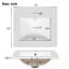 Meuble-lavabo de salle de bain avec lavabo simple, tiroir à fermeture en douceur et 1 porte-1636490963
