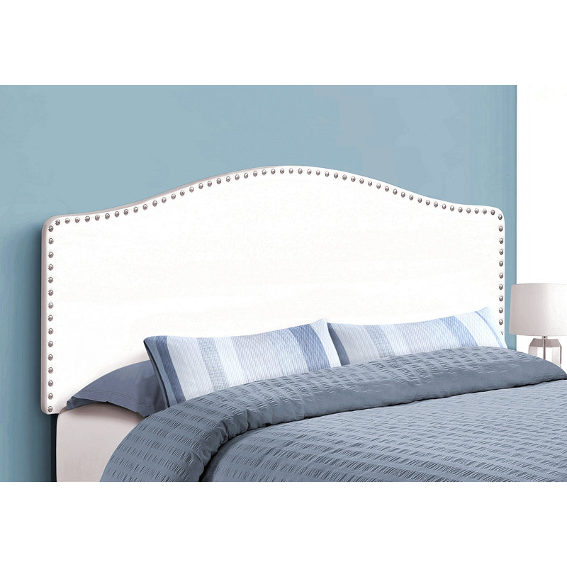 Bed, Headboard Only, Queen Size, Bedroom, Upholstered, White, Queen