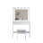 Vanity Table With Large Lighted Mirror, Makeup Vanity Dressing Table With Drawer, 1Pc Upholstered Stool