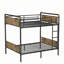 Lit superposé simple TG au-dessus de simple TG, lits superposés détachables industriels avec garde-corps pour adolescents