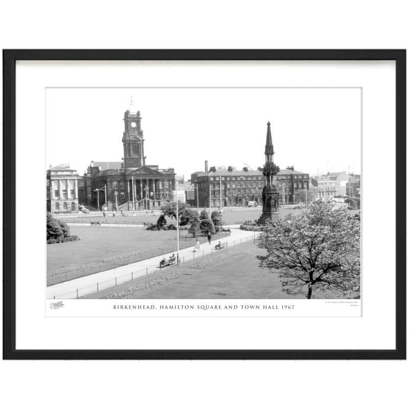 Birkenhead, Hamilton Square And Town Hall 1967 by Francis Frith - Single Picture Frame Print, 60cm H x 80cm W x 2.3cm D