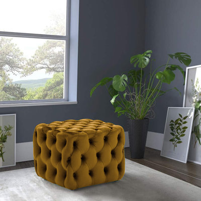 Crooks 75cm Wide Tufted Square Ottoman
