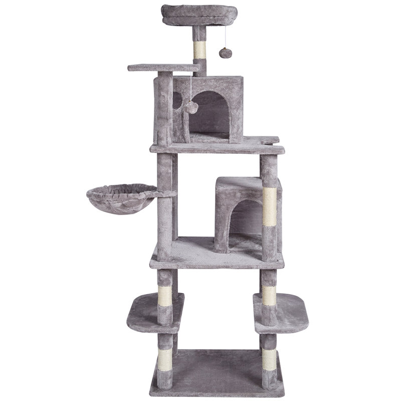 68'' H Cat Tree, Light Gray