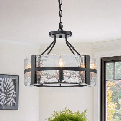 4-Light Dimmable Drum Chandelier