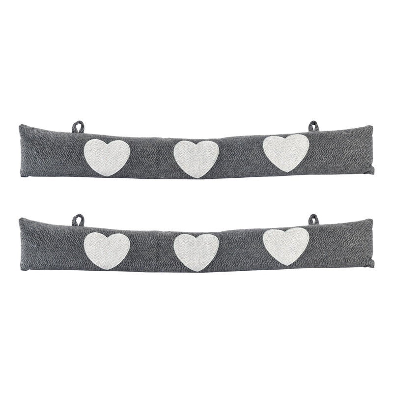 Nicola Spring - Herringbone Draught Excluders - 78.5cm - Heart