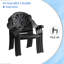 Ensemble repas Amitava pour 2 personnes avec table ronde et coussins bruns inclus