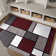 Archeveque Woven Geometric Red/Gray/White Area Rug – Modern, Durable Polypropylene, Medium Pile for Living Room, Bedroom, and Office