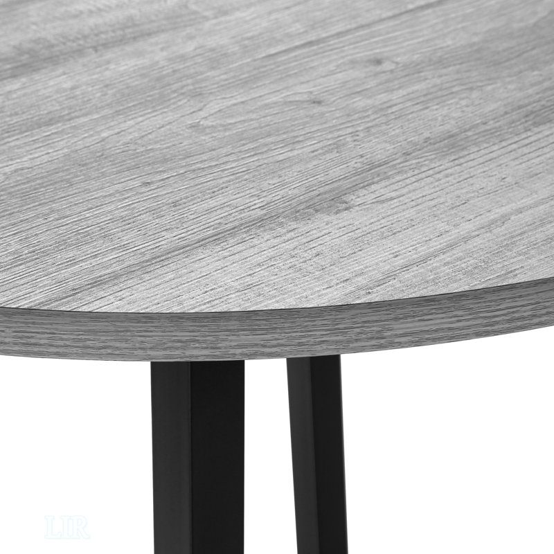Ensemble de table de salle à manger à abattants contemporain 3 pièces, conception peu encombrante avec chaises rembourrées, idéal pour les petites cuisines et les salles à manger