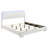 Dulcey White High Gloss 4-Piece Eastern King Bedroom Set