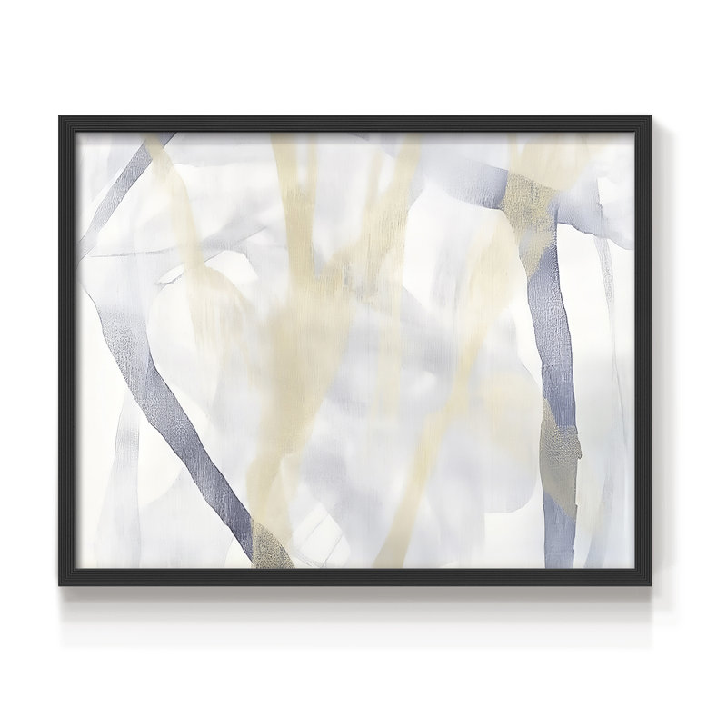 Abstrait, série Lxxxvii, reproduction encadrée, Noir, noir, noir, noir, H 16 po x l 20 po