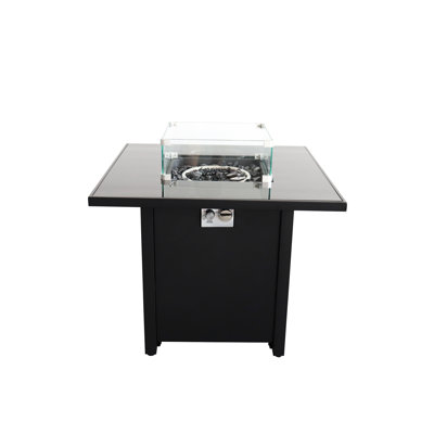 30" Black Steel Outdoor Fire Pit, 40000 Output, With Lid, Cover, Wind For Garden Amusement , Backyard Entertainment