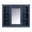 Armoire de toilette moderne 35 po x 27,5 po, rangement dissimulé, facile à assembler, matériau peint en bleu, matériaux fixés au mur,-832434312