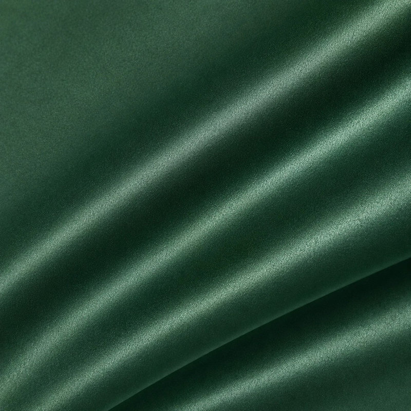Mason Fabric | Double Width Solid Satin Faux Silk Fabric | Drapery & Curtain Fabric and Table Linen Fabric, Hunter