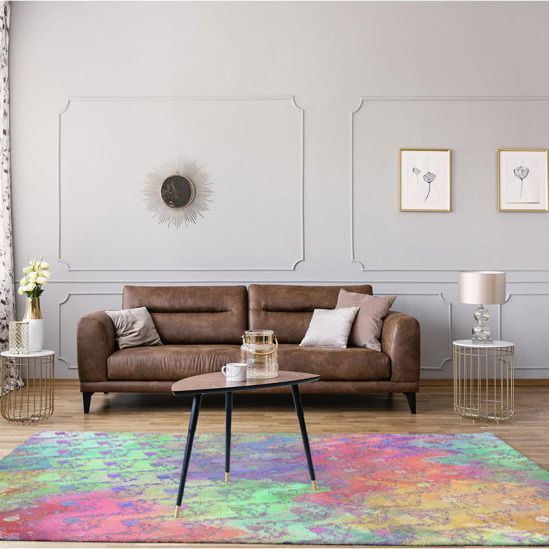 Chenille Polka Dots Indoor Rug, Rectangle 8' x 10'