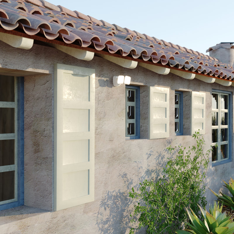 Koljo 2 Light LED Outdoor Dusk to Dawn Security Flood Light Bronze, White