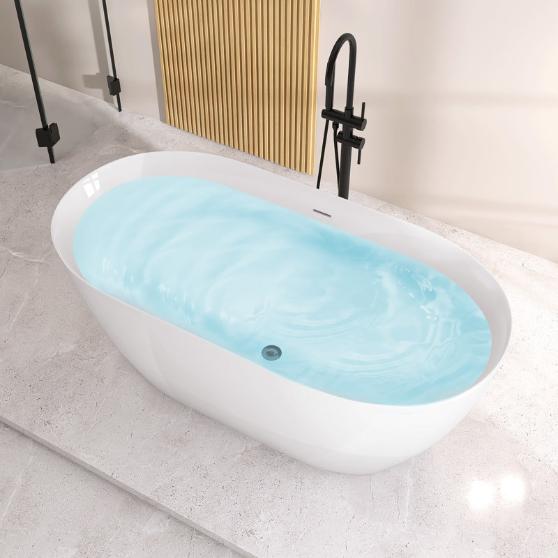 51'' x 28'' Soaking Acrylic Bathtub, White