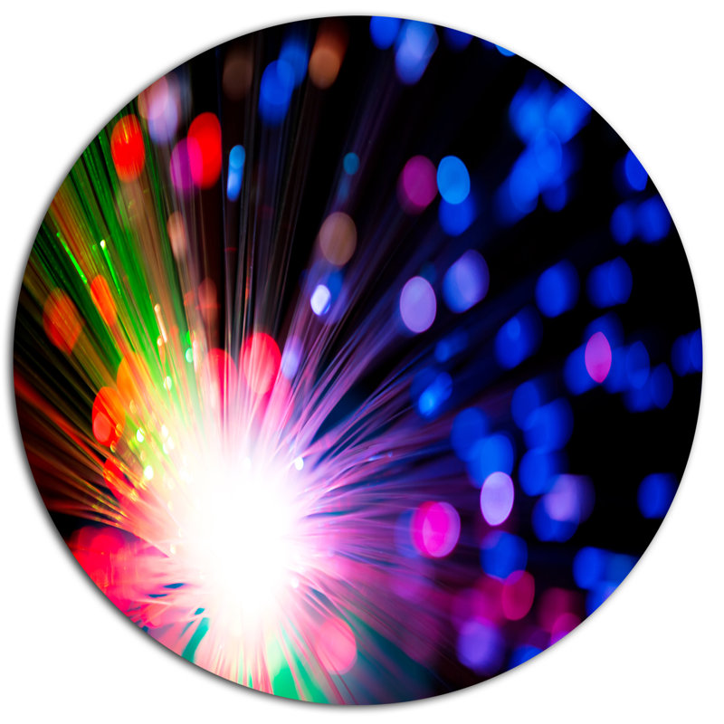 «Multicolor Optic Fiber Lighting», impression sur métal, H 36 po x l 36 po