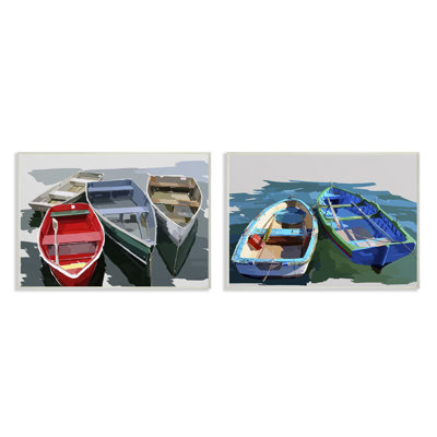 Multicolore «Bold Brush Stroke» par Emily Kalina, impression sur toile 2 pièces