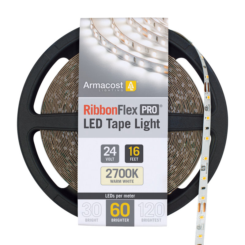 RibbonFlex Pro, 24 V, 2 700 K, 60 DEL / M, IP20, bande de lumière sous l'armoire 5 M