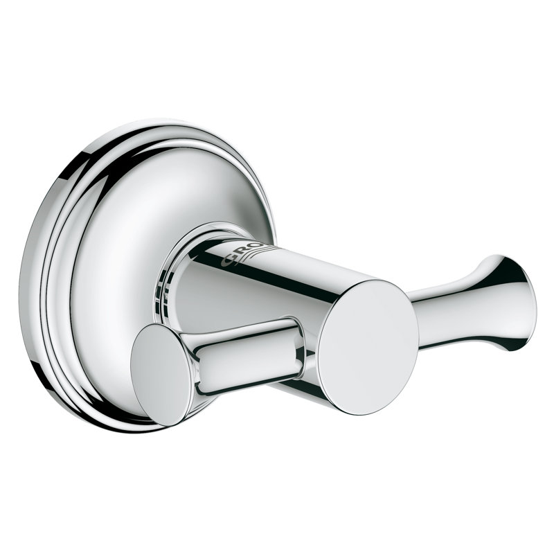 Essentials Authentic Wall Mounted Robe Hook, Starlight Chrome