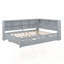 Lit de jour en bois double avec lit gigogne simple, tablette de rangement et ports de chargement USB pour une vie moderne