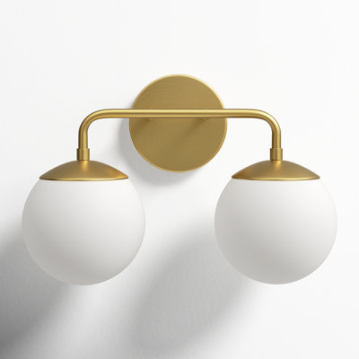 Kobie 2 Light Frosted Dimmable Vanity Light