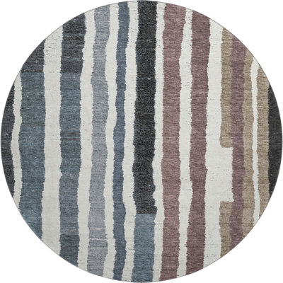 Premium Machine Washable Millbrook AMF1961 Stripes Rug