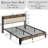 Upholstered Linen Bookcase Bed with Shelves-246066621