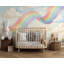 Papier peint pastel arc-en-ciel avec nuages fantaisistes-367752284-367752279