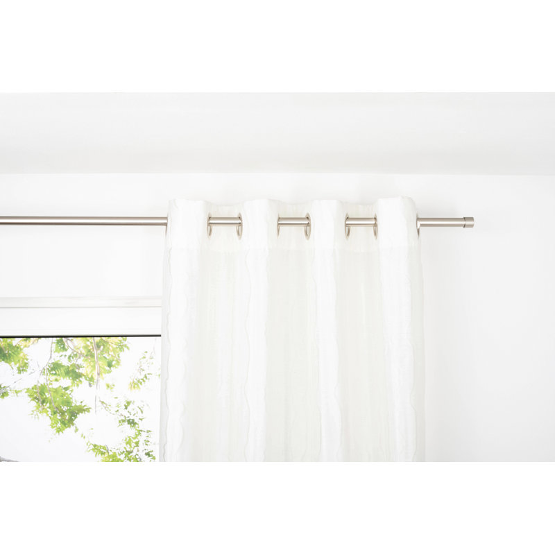 Stream Eyelet Room Darkening Curtain, White