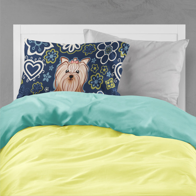 Taie d’oreiller floral, Yorkshire Terrier Yorkie
